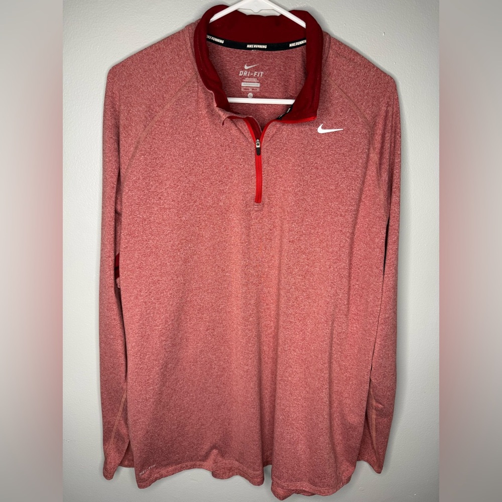 Nike Red Dri-FIT Quarter Zip Pullover